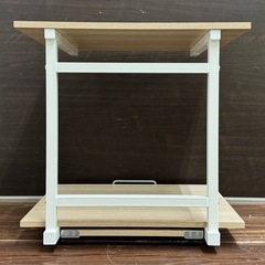 冷蔵庫上ラック（アイリスオーヤマ/木製/スチール製）の画像