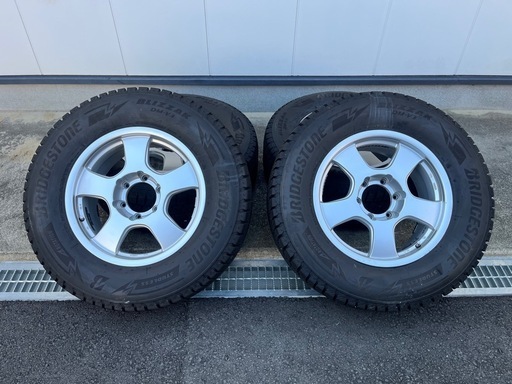 【中古】ブリヂストン DM-V3 265/65R17 2020年式 社外ホイール 17インチ 7.5J +25 139.7 6穴 プラド トヨタ 冬用 スタッドレスタイヤ 4本