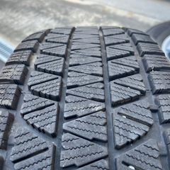 【中古】ブリヂストン DM-V3 265/65R17 2020年式 社外ホイール 17インチ 7.5J +25 139.7 6穴 プラド トヨタ 冬用 スタッドレスタイヤ 4本の画像