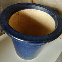 観葉植物用 植木鉢 陶器鉢 青色 No4の画像