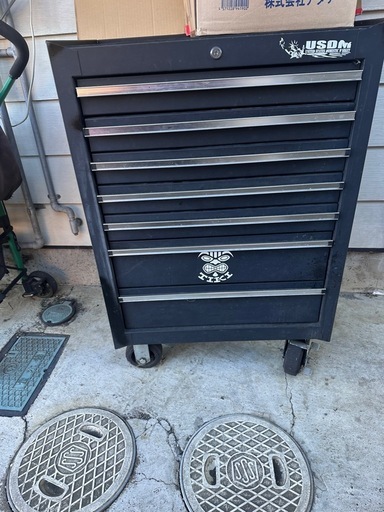ブラックツール 手頃な価格のスチールチェストツールボックス ローラーキャビネット 8引き出し