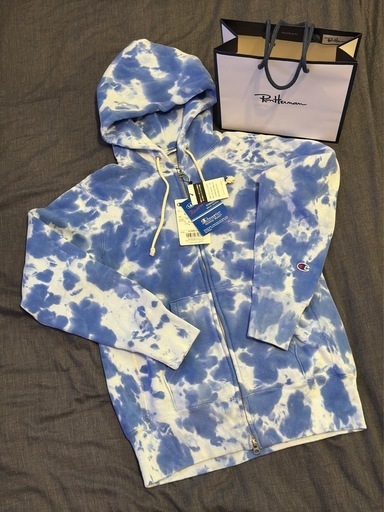 新品未使用品 Ron Herman × Champion“ ウォッシュ加工 ” REVERSE WEAVE Sweat タイダイ染め 別注 リバースウィーブ スウェットパーカー S EXCLUSIVE FOR Ron Herman California