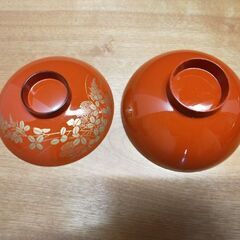 新品　未使用　蓋付き塗り汁椀　雑煮椀　5客（個数相談可）の画像