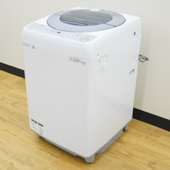 SHARP (シャープ) 洗濯機 全自動電気洗濯機 縦型 ES-GV8B-S 8.0kg 2018年製 簡易乾燥機能付 シルバー 洗浄・除菌済み 【コンプオフ金沢野々市店】の画像