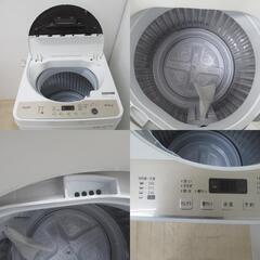 SHARP (シャープ) 全自動洗濯機 6.0kg ES-GE6F 2022年製 ブラウン 送風 乾燥機能付き 一人暮らし 洗浄・除菌済み 【コンプオフ金沢野々市店】の画像