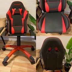 お値下げいたしました。AKRACING エーケーレーシング メッシュ Wolf ウルフ 赤 レッド RED ゲーミングチェア 椅子の画像
