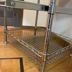 決定【12月18日まで】ルミナス スチールラック スライドシェルフ　バスケットシェルフ　ウッドシェルフの画像
