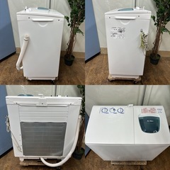 I762 🌈 今だけの限定値下げ‼️ ジモティー限定価格！ 2022年製の美品♪ HITACHI 二層式洗濯機 青空 （6.5㎏） ⭐ 動作確認済 ⭐ クリーニング済の画像