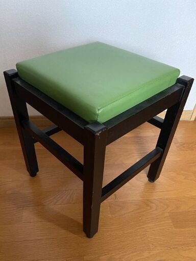 椅子 緑の合成皮革 セット