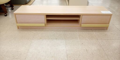 ★ジモティ割あり★ 不二貿易 テレビ台 ナチュラル H28×D42×W150 クリーニング済み TJ10164