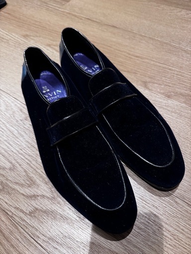 LANVIN ベルベット スリッポン 26.5cm