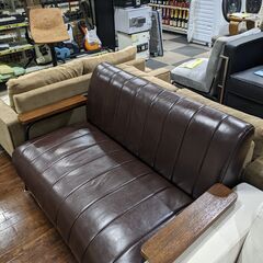 ⭐️人気⭐️ニトリ（Nシールドステイン2KD DBR）2PソファNo.1694