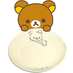 【送料無料】 リラックマ 大皿 白 1枚 ①