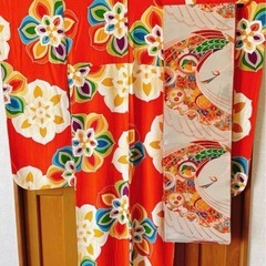 成人式　振袖・帯　セット　中古品