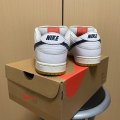 ナイキ Nike SB ダンクロー　オレンジラベル　ホワイトネイビー　26cmの画像