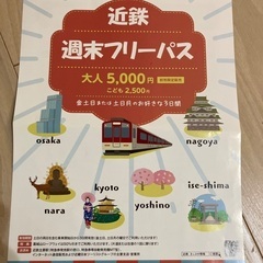 近鉄週末フリーパス　12/15  葛城山ロープウェイ割引券つき　近鉄株主優待券　の画像