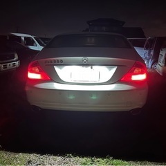 CLS350 YANASE車 右ハンドル 社外ナビ アルミ付きの画像