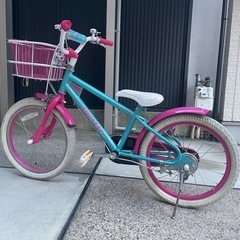 自転車 子ども キッズ 16インチ ピンク 紫 女の子 サイクル...