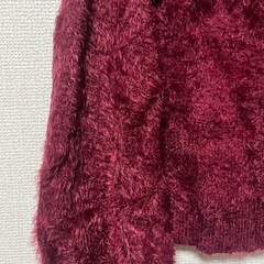 ニットセーター（赤）の画像