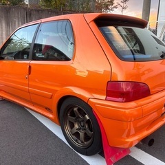 【美車】プジョー106 全塗装 レカロ BRIDEバケットシート TE37ホイール カスタム費用100万超 の画像