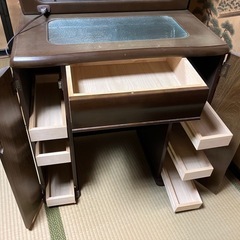 大塚家具 木製ドレッサー 鏡台 椅子付きの画像