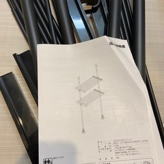 ニトリ つっぱり洗濯機ラック MT02ブラックの画像