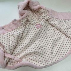 【シャーリーテンプル】ウサギの耳付きピンクボアポンチョの画像