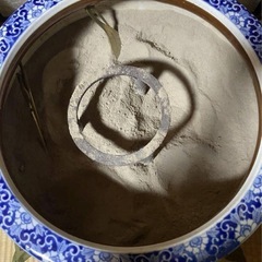 益子焼火鉢 炭箸付き 骨董品 陶器 ヘラ付き