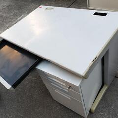 片袖　デスク　オフィス　鍵付き
