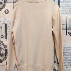 【美品】ケーブル編みセーター　ハイネックニット　ベージュの画像