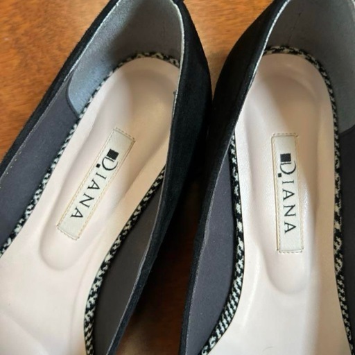試着のみ　DIANA ダイアナ　23.5　フラット　ローヒール　パンプス