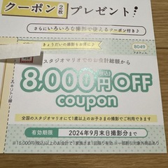 スタジオマリオ 記念写真プレゼント券の画像