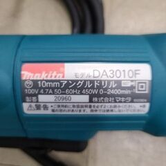 J6308　再値下しました！　makita　マキタ　アングルドリル　DA3010F　簡易クリーニング済【リユースのサカイ柏店】参考価格28,400円の画像