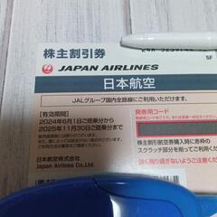 JAL株主割引券1枚と株主優待の冊子の画像