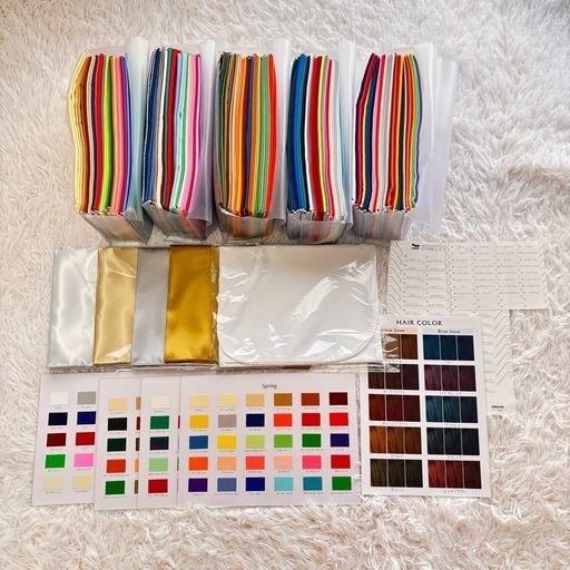 【新品】パーソナルカラー診断４シーズン120枚+テストドレープ32枚その他セット