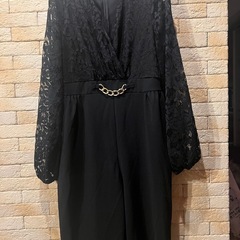 黒 レース長袖オールインワン 結婚式用など　SHEIN購入品