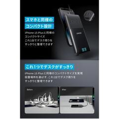 Anker Prime Charging Station (6-in-1, 140W) 【独自技術Anker GaNPrime採用/コンセント差込口 2口 / USB-C 2ポート / USB-A 2ポート / PSE技術基準適合】iPhone Galaxy Android スマートフォン MacBook ノートPC 各種 その他機器対応（ブラック）の画像