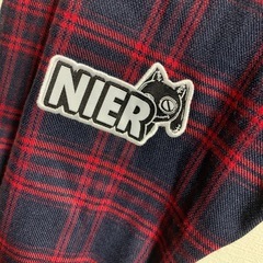 NieR CLOTHING 赤×黒 サルエルパンツ アシンメトリーの画像