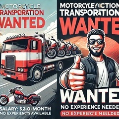 【募集】バイク運送.運搬ドライバー募集！の画像