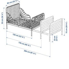 IKEA  イケア　伸長式ベッド　MINNEN 子供用　キッズベッド　の画像