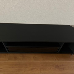 超美品　〜52型対応テレビ台　日本製　完成品　収納付　黒　　の画像
