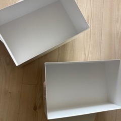 紙製の箱　ホワイト２つセット
