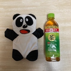 たべっ子どうぶつ ★ パンダ　ぬいぐるみポーチ　カラビナ付　小物入れの画像