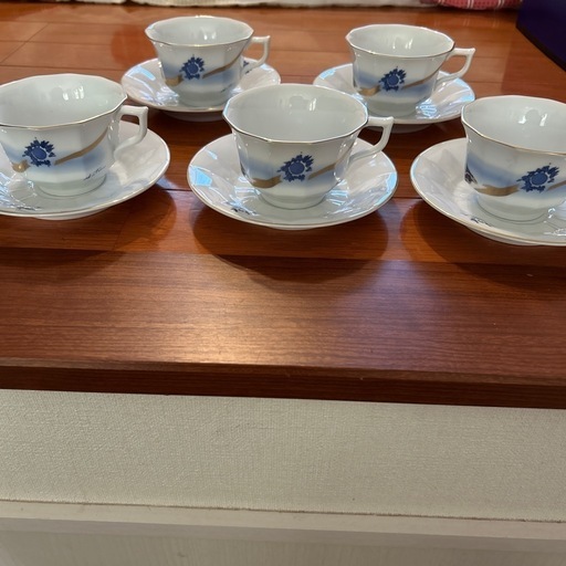 【まとめ割引あり】ロイヤルコペンハーゲン 絹谷幸二 コラボ カップ&ソーサー 5客 セット