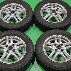 165/65R13【スタッドレスタイヤ+ホイール】ダンロップ WINTER MAXX 01 + ブリジストン バルミナの画像