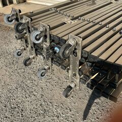 伸縮門扉 　TOEX ポリピタR1型ステン アコーディオン門扉 　門扉 中古の画像