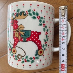 クリスマス柄　マグカップ＆ソーサー2客セットの画像