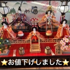 【取り引き中】雛人形 ガラスケースオルゴール付き 