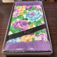 【新品未使用】花柄バスマット　45×65cm アクリル100% ...