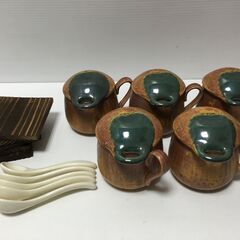 ♪四季の器 蓋付 ティーカップセット コースター スプーン付 5...